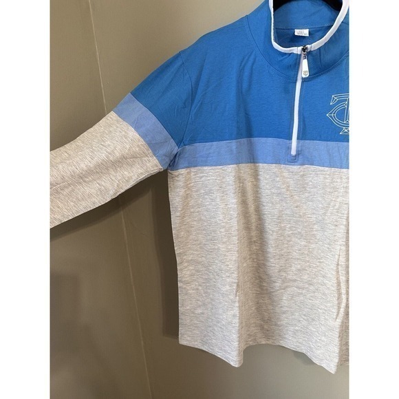 Minnesota Twins Mens Pullover Extra Large XL Blue Gray 1/4 Zip Logo MLB Baseball - Picture 4 of 13
